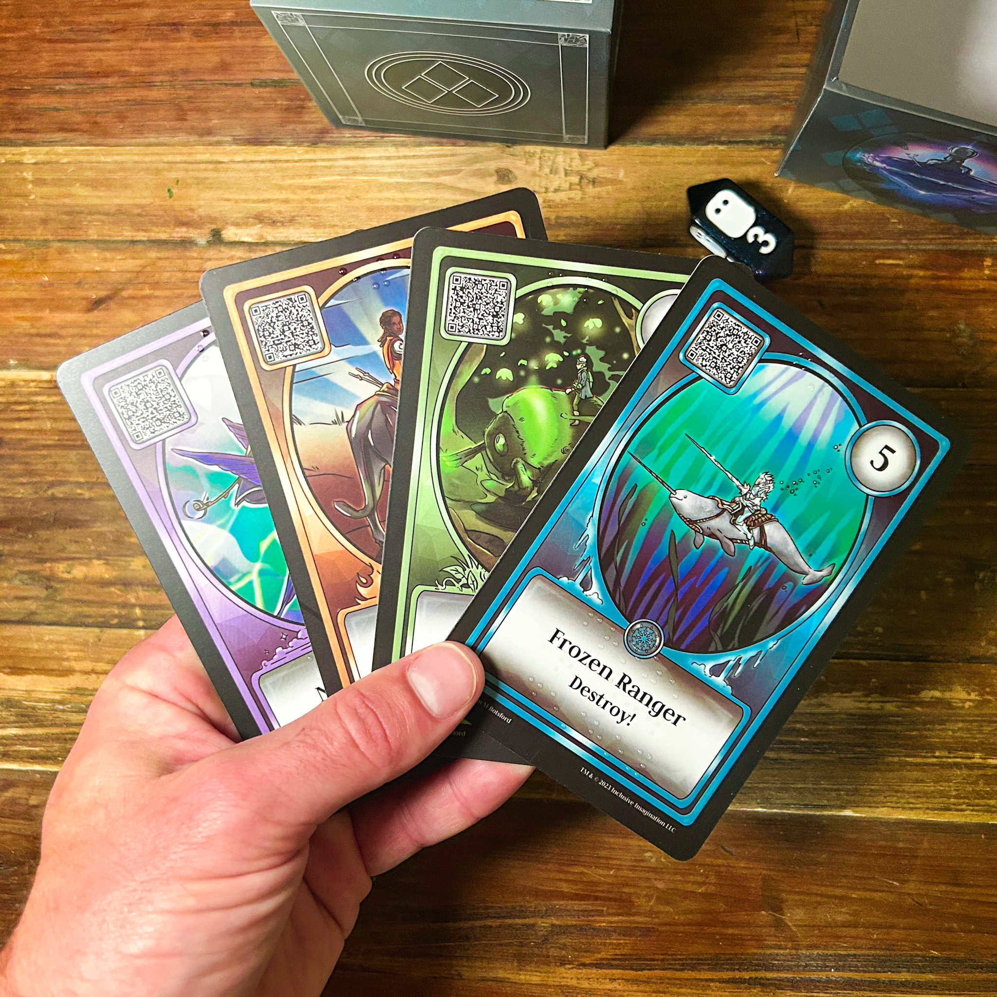 Apprentice ICG card array showing 4 different class cards